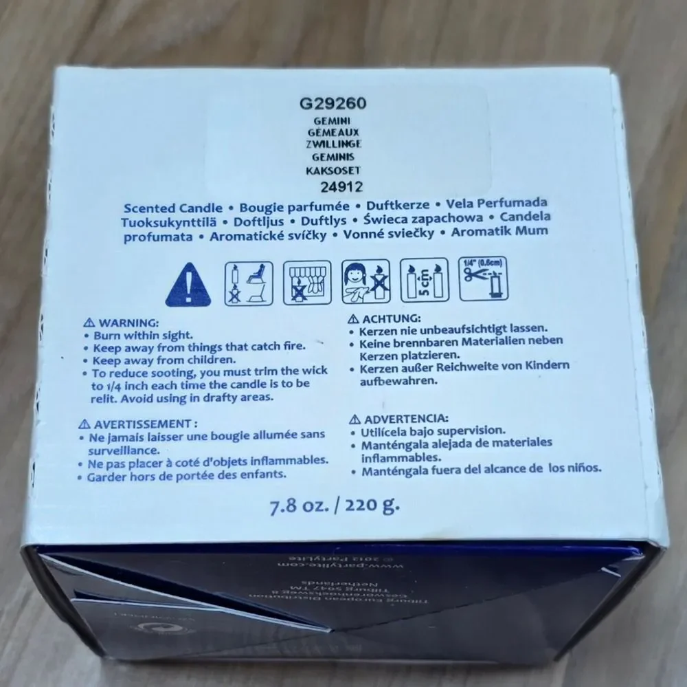 🩵NIB PartyLite Gemini Celestial Lights 7.8oz Scented Candle